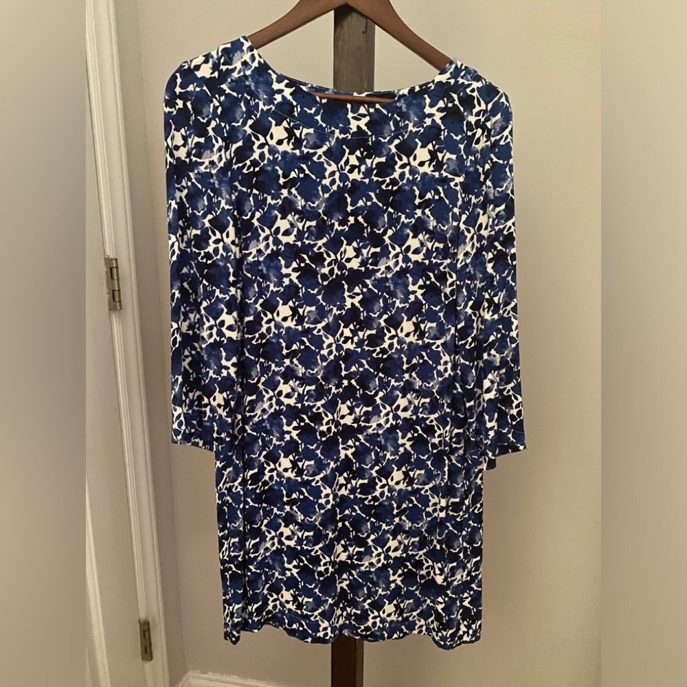 J Crew Mercantile Blue White Floral Dress Women’s Size Small